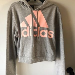 adidas Gray and Pink Hoodie